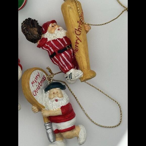 AGC Polar Bear And Santa Claus Baseball /Tennis Ornaments - Picture 2 of 5